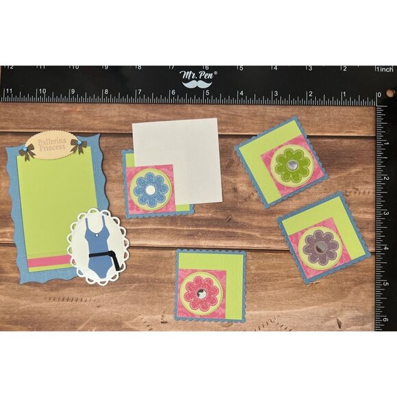 Handmade Little Ballerina Scrapbook Card Kit With Die-Cuts & Embellishments - Picture 4 of 5